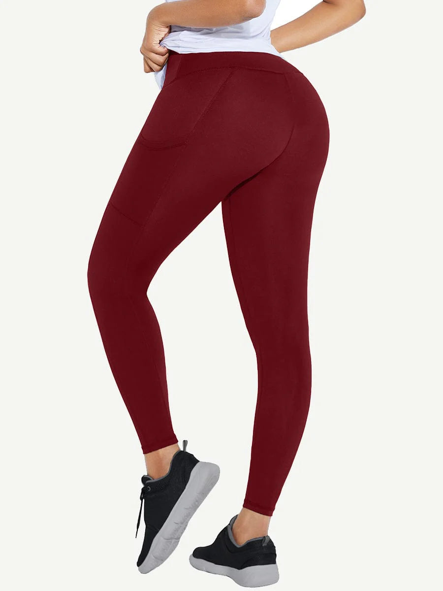 Shape Leggings High Waist 3 Hooks Pockets Basic Shaping
