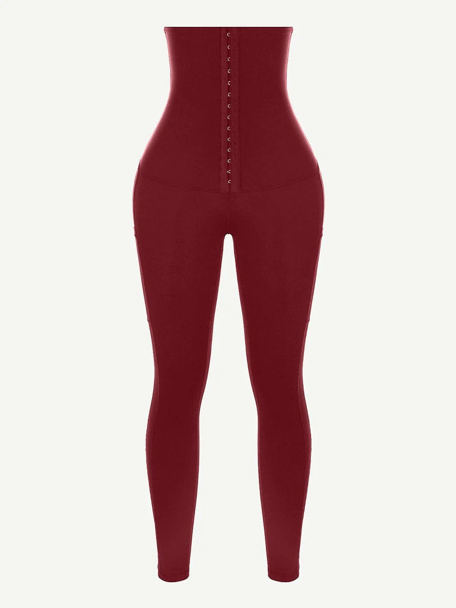 Shape Leggings High Waist 3 Hooks Pockets Basic Shaping